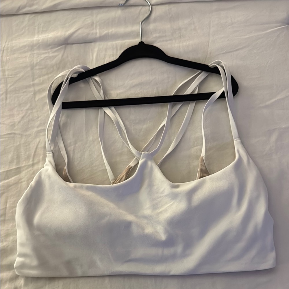 White Strappy lululemon Sports Bra